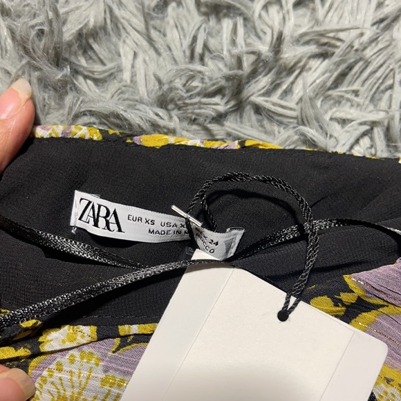 💐💐ZARA Floral Ruched One Shoulder Mini Dress💐💐 - Picture 11 of 11